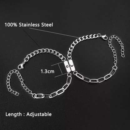 Personalisierte Text Paar Kubanische Armbänder Set