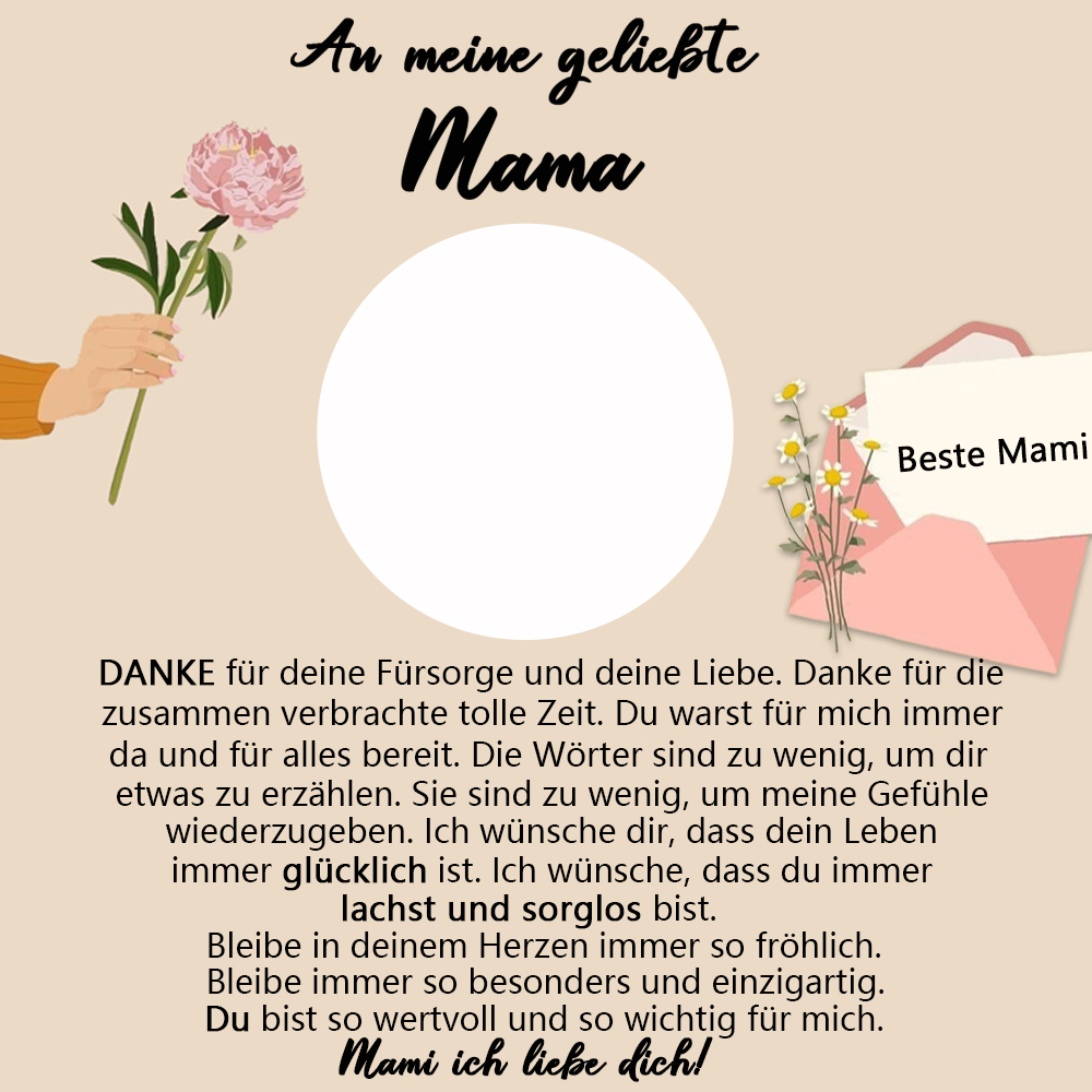 Personalisiertes Foto Herz Projektion Mama Halskette-An meine geliebte Mama-Geschenk mit Nachrichtenkarte