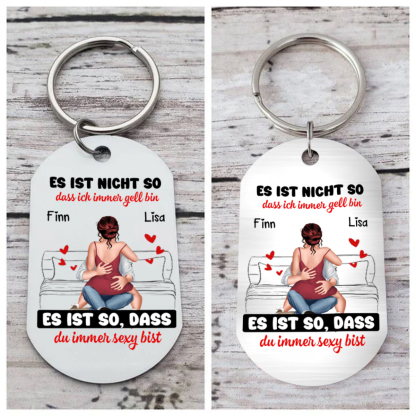 Personalisierte kreative Edelstahl Schlüsselanhänger für Paar