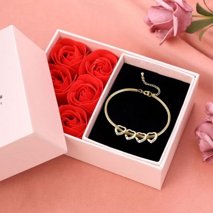 Personalisierte Herz Fußkette mit eingravierten 1-5 Namen & 1-5 Geburtssteinen-Geschenk für Frauen