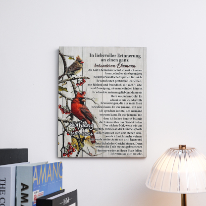 Erinnerung Holzbild - Personalisierter Name & Jahr In liebevoller Erinnerung an einen ganz besonderen Ehemann Holzdekoration zum Gedenken