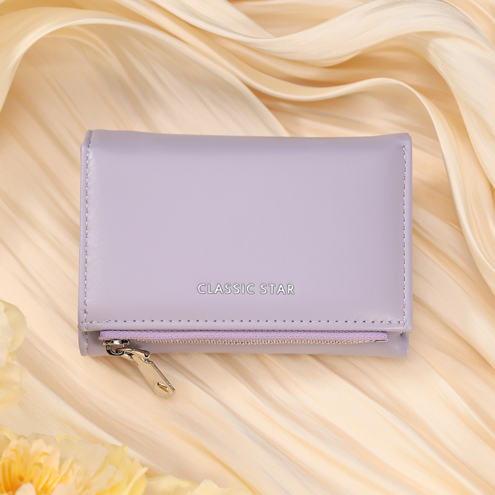 Damen Personalisierter Text & Foto PU Leder Geldbörse Mehrere Mezzanine Portemonnaie mit Reißverschluss