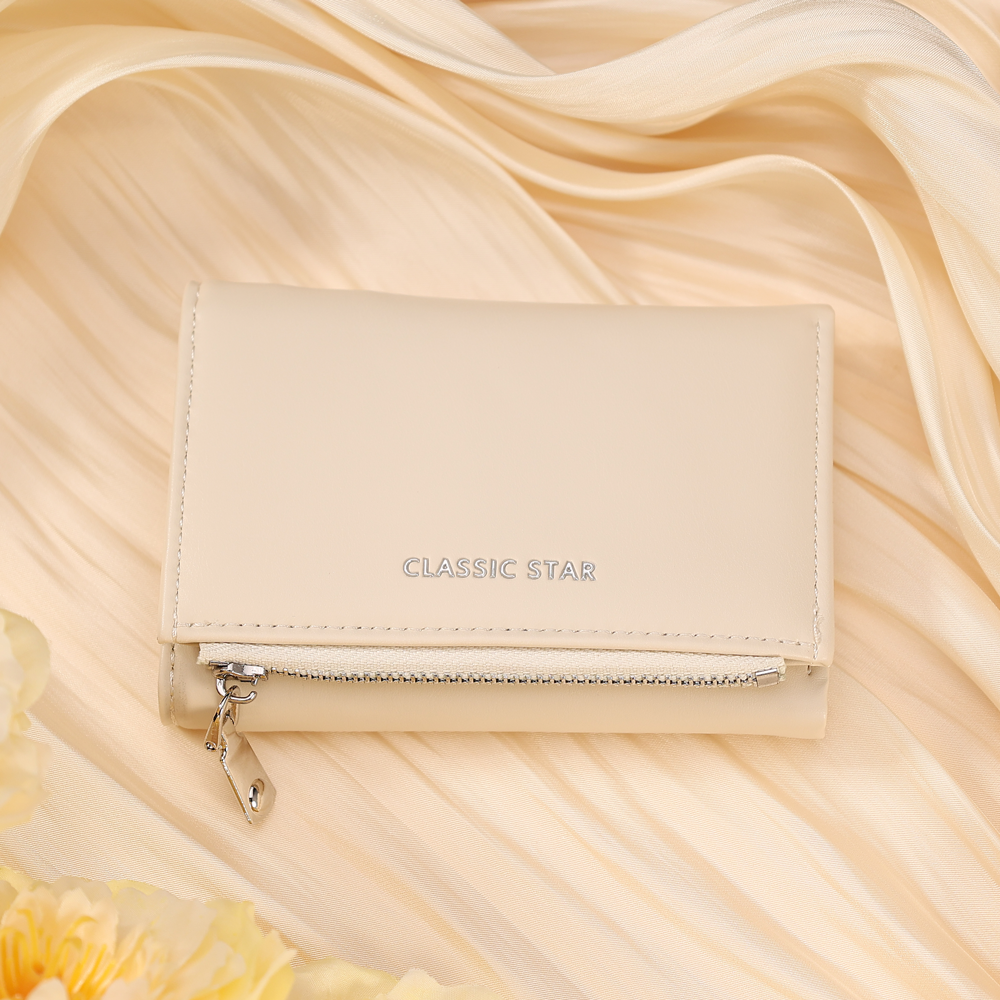 Damen Personalisierter Text & Foto PU Leder Geldbörse Mehrere Mezzanine Portemonnaie mit Reißverschluss