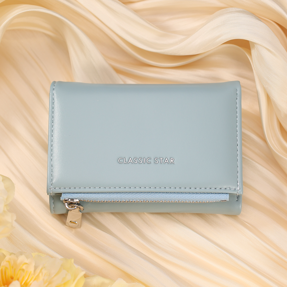 Damen Personalisierter Text & Foto PU Leder Geldbörse Mehrere Mezzanine Portemonnaie mit Reißverschluss