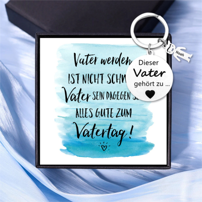 Gravur 1 Name & Wunschtext Familie Schlüsselanhänger - Dieser Vater ( oder Mutter, Opa, Oma, usw. ) Gehört zu ...