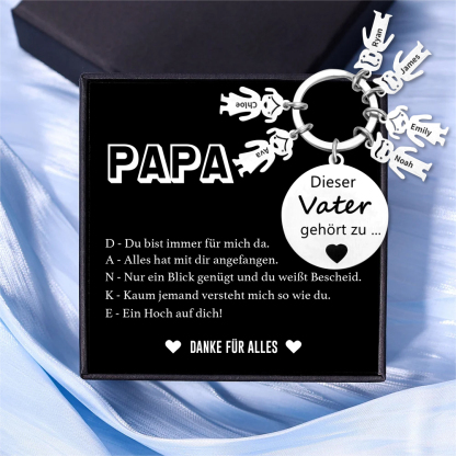 Diese Vater ( oder Mutter, Opa, Oma, usw. )gehört zu ... Schlüsselbund mit 6 Namen
