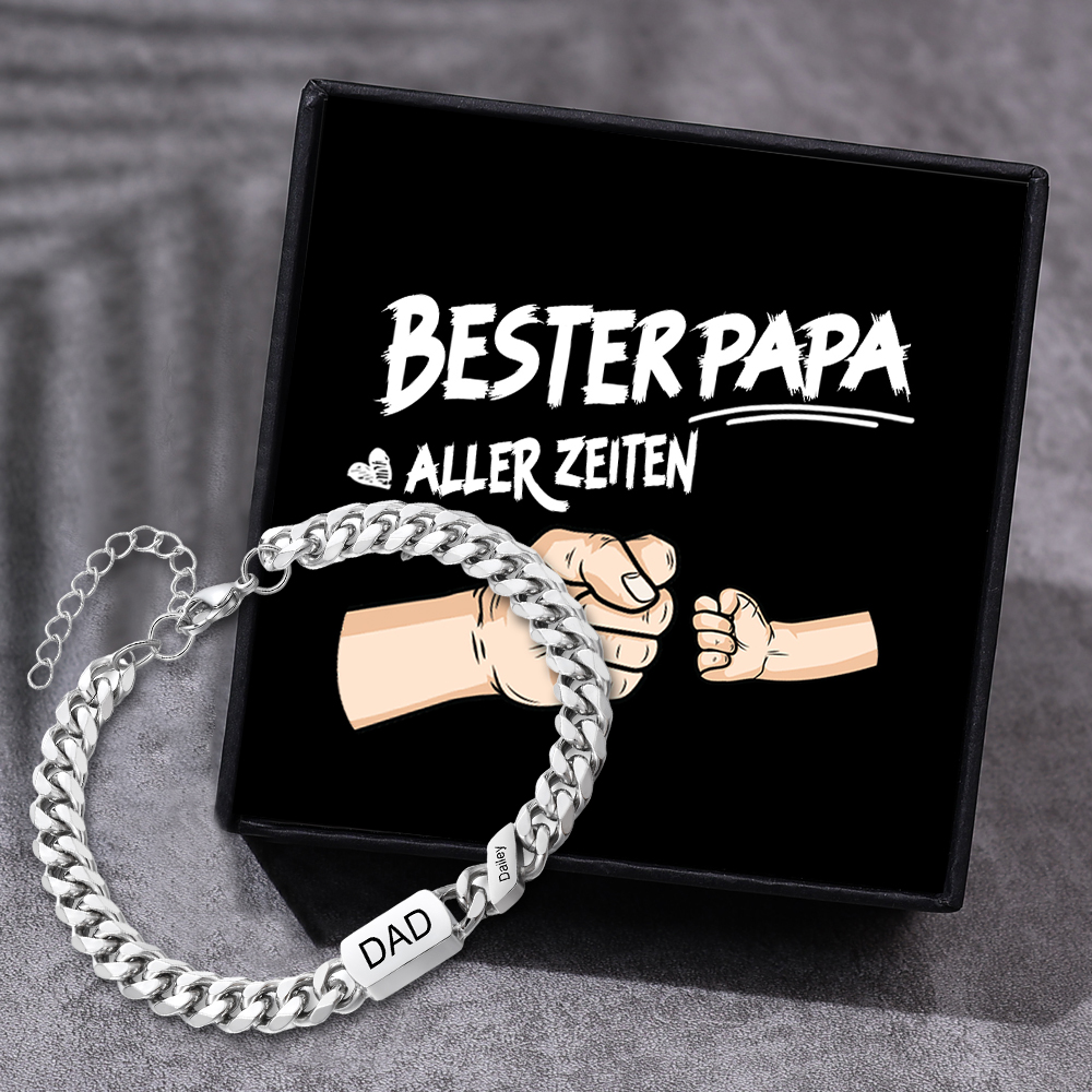 Kettenmachen Herren Personalisierte 2 Namen Edelstahl Armband mit Foto 28.69