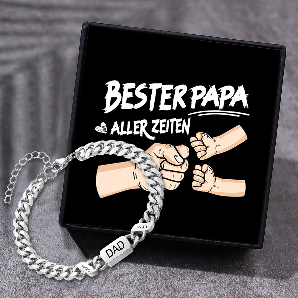 Kettenmachen Herren Personalisierte 2 Namen Edelstahl Armband mit Foto 28.69