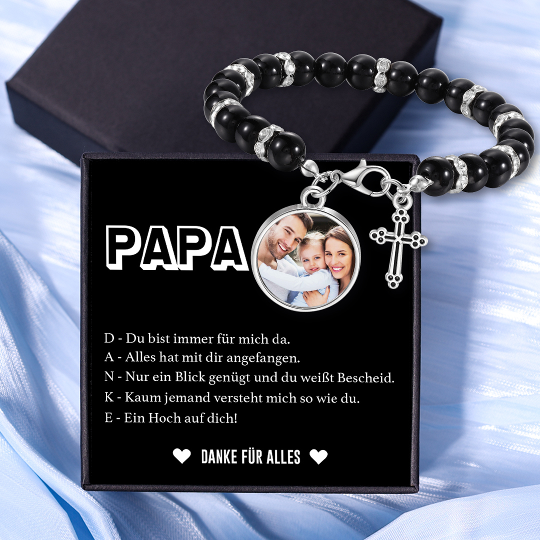 Personalisiertes Foto Armband mit Geschenkkarte - An meinen Mann - Sch