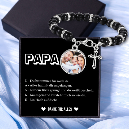 Personalisiertes Foto Armband mit Geschenkkarte - An meinen Mann - Sch