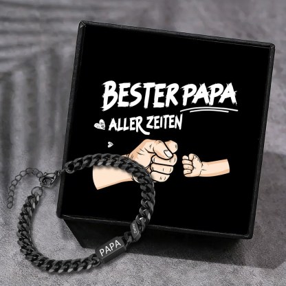 Herren Personalisierte 1-6 Namen Edelstahl Armband mit Text