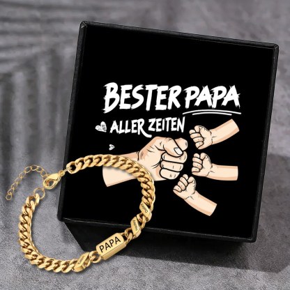 Herren Personalisierte 1-6 Namen Edelstahl Armband mit Text