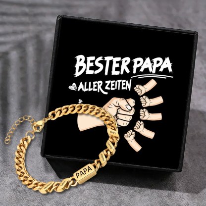 Herren Personalisierte 1-6 Namen Edelstahl Armband mit Text