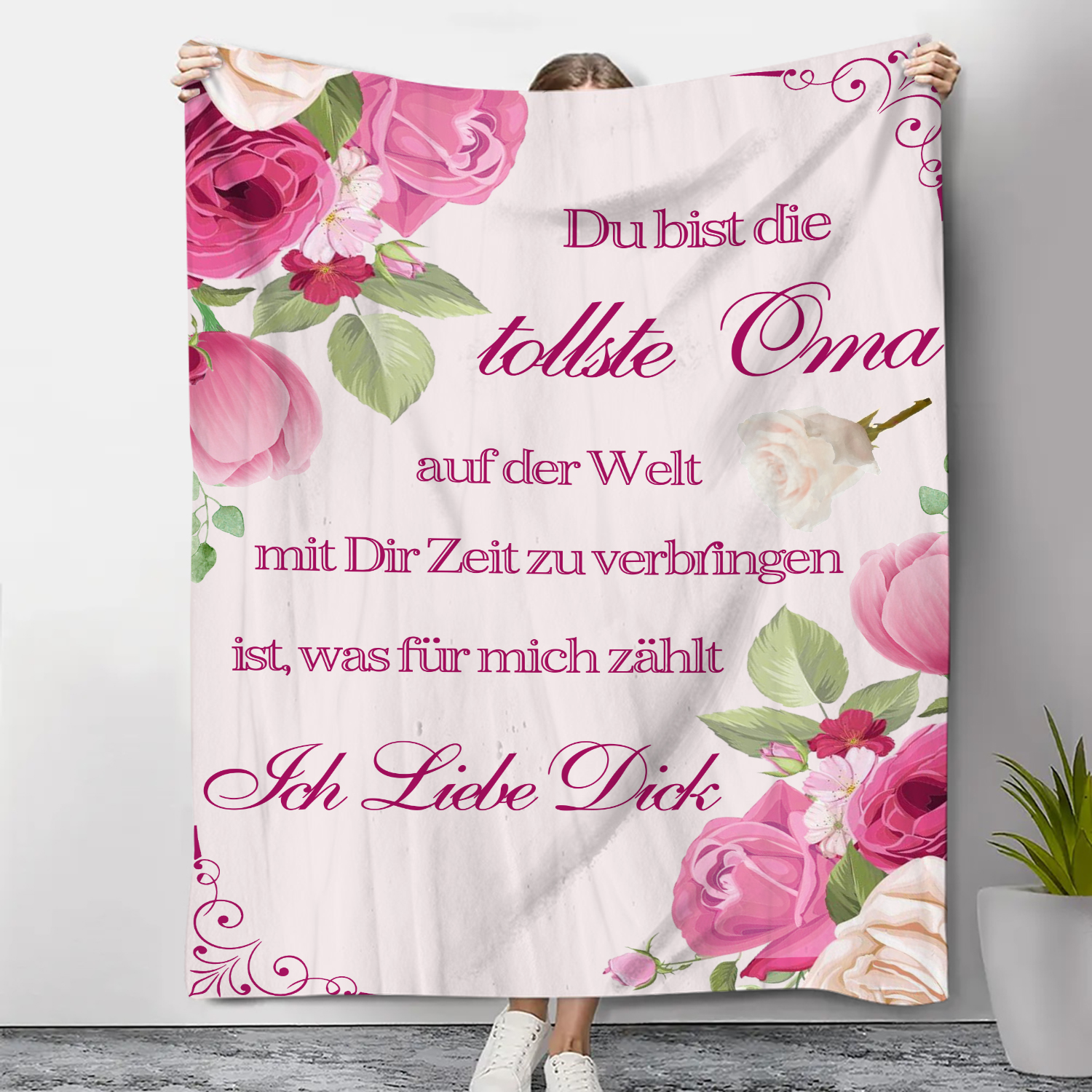 Du bist die beste Oma auf der Welt-Decke-Groelterntag Geschenk für Großmutter