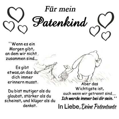 925 Sterling Silber Halskette-Für mein Patenkind von Pantentante - Geschenk mit Nachrichtenkarte