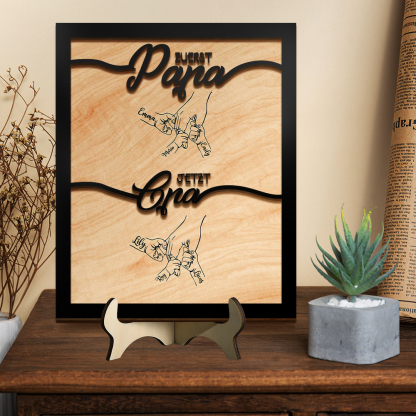 Personalisiertes "Erst Papa, jetzt Opa"-Holzschild – mit Wunschnamen