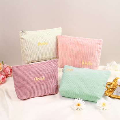 Personalisierter 1 Name Kord Schminktasche