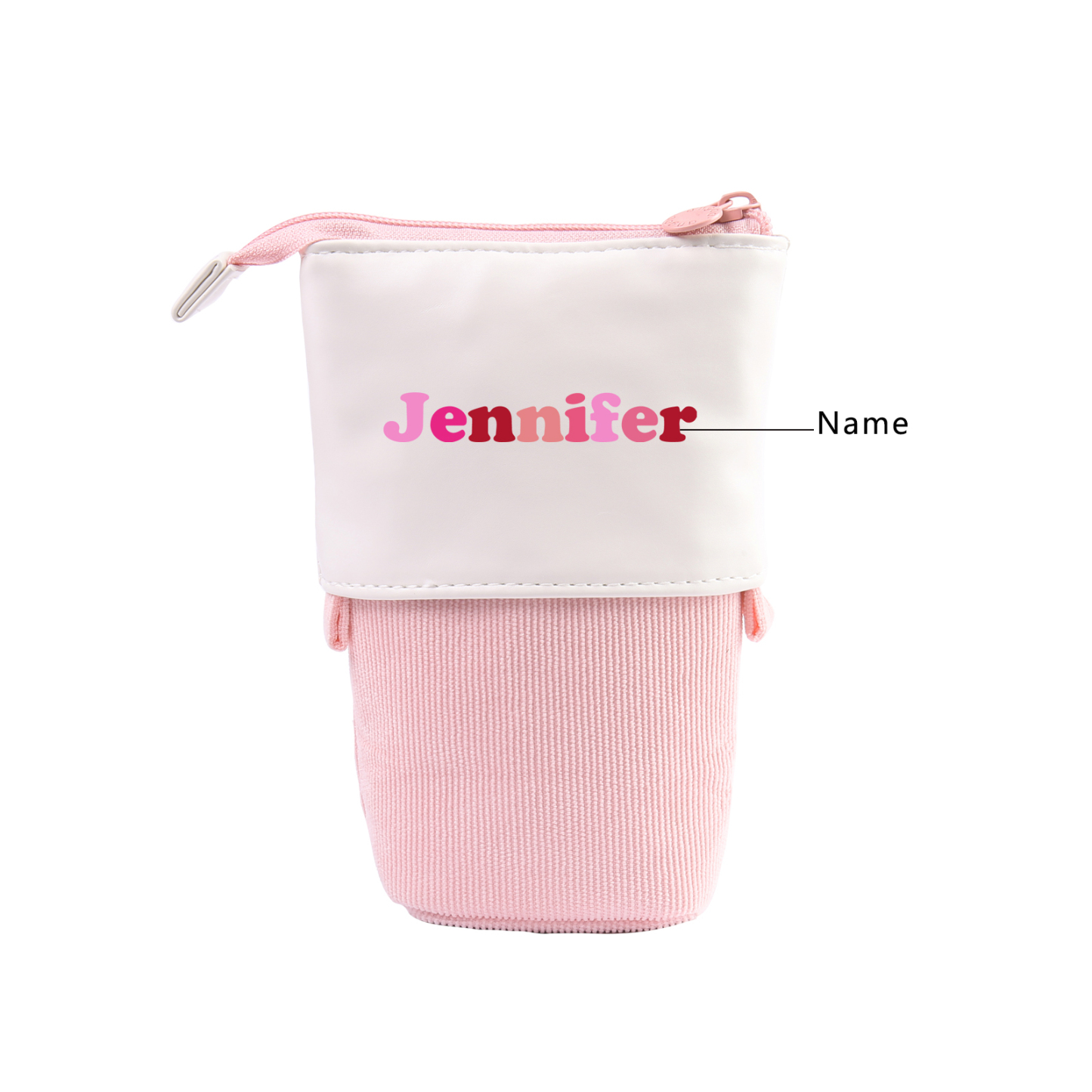 Schulanfang Geschenkset-Personalisierter Name & Datum Einhorn Emaille Tasse & Personalisierter Name Stifteetui & 3 Gummiband Armbänder Set - Geschenk für Schulkind mit Geschenk Box