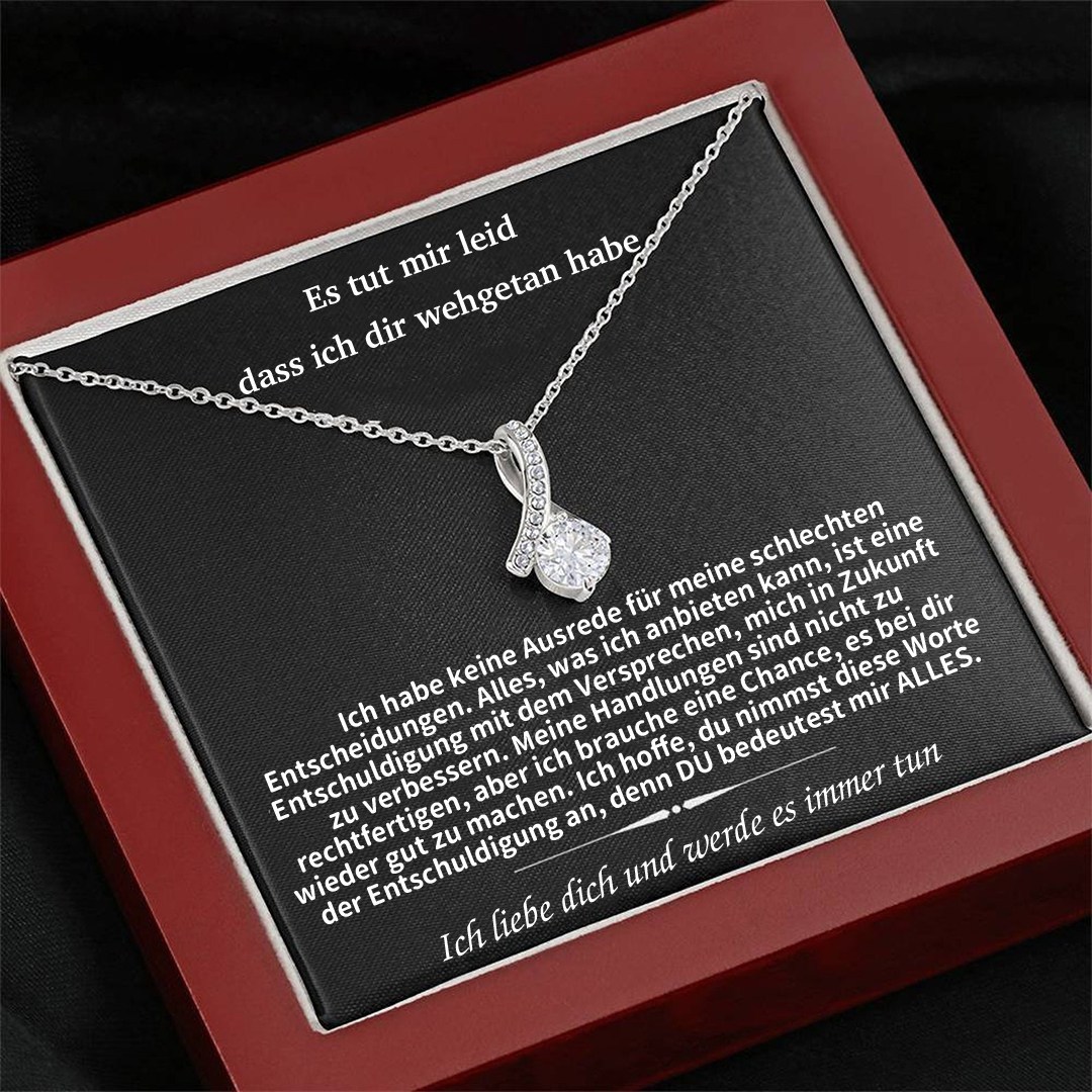 925 Sterling Silber- Ich Brauche Eine Chance-Geschenk mit Nachrichtenkarte-Entschuldigungsgeschenk