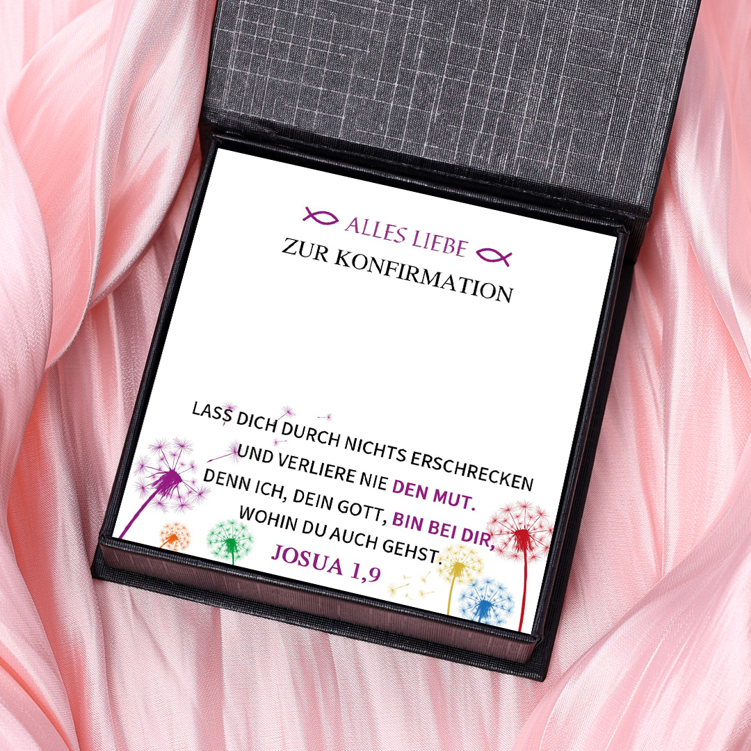 Geschenkkarte Set mit Box & Nachrichtenkarte-Alles Liebe zur Konfirmation