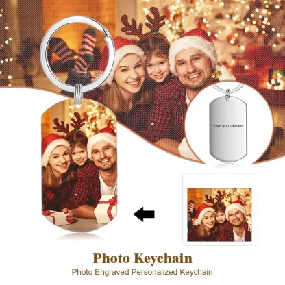 Personalisierte Foto & Name & Buchstabe & Text Geldbörse & Wallet Card & Schlüsselanhänger & Stift Geschenkset für Mann Freund