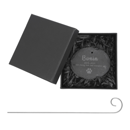 Personalisierter Grabstecker aus Schiefer – mit Name, Text & Datum graviert