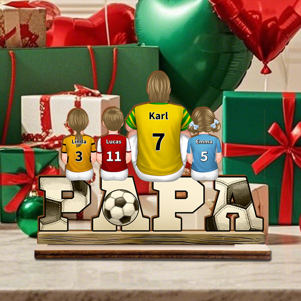 Holzornamente-Personalisierte Name & Muster-Geschenk für Vater