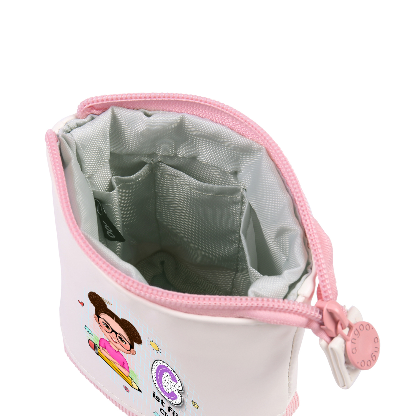 Personalisierter Name in 4 Farben Leinwand PU-Leder Stifteetui Stifttasche für Mädchen