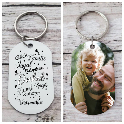 Personalisierbares Foto Schlüsselanhänger für Onkel