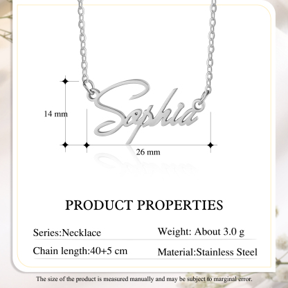 Personalisierbare Name Zarte Halskette & Geschenkkarte Geschenkbox Set Weihnachtsgeschenk