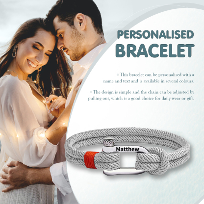 Herren Personalisierter 1 Name Edelstahl Hufeisenschnalle Handseil Armband-An meinen Sohn Glaube an dich selbst-Geschenk mit Nachrichtenkarte