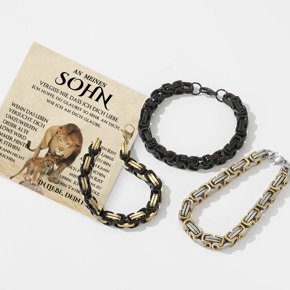 Herren Armband- An Meinen Sohn von Papa-Geschenk mit Nachrichtenkarte