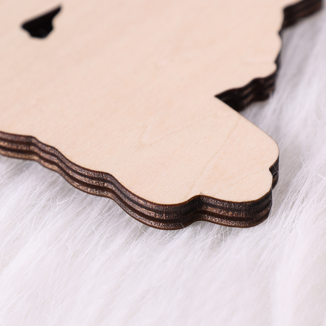 Holz Personalisiertes 3 Namen & Text & Jahr Weihnachtsornament Süßwarenhaus Anhänger mit 3 Kinder