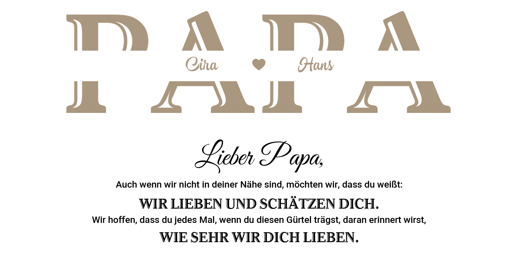 Personalisierter 1-10 Namen Herren Ledergürtel - Perfektes Geschenk für Ihren Vater im Vatertag!