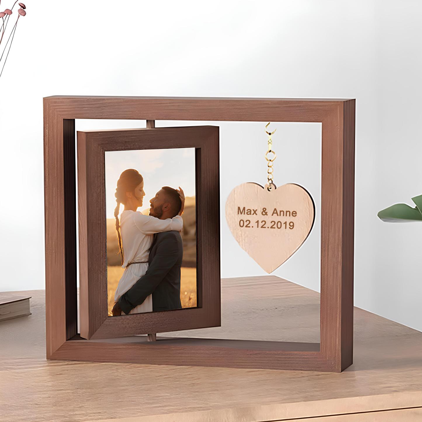 Holz Deko Personalisiertes Foto & 2 Texte Schreibtischdekoration Holz Ornament