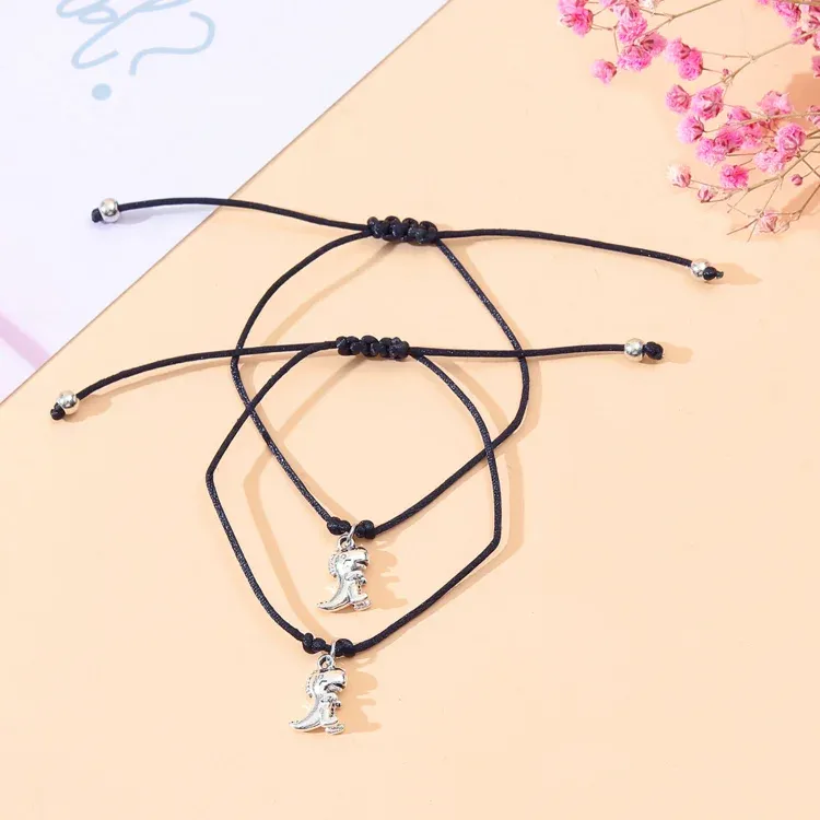 Dinos Armbänder Set- Für das Schulkind Sein stark wie Dinosaurier-Schulanfang Geschenk mit Nachrichtenkarte