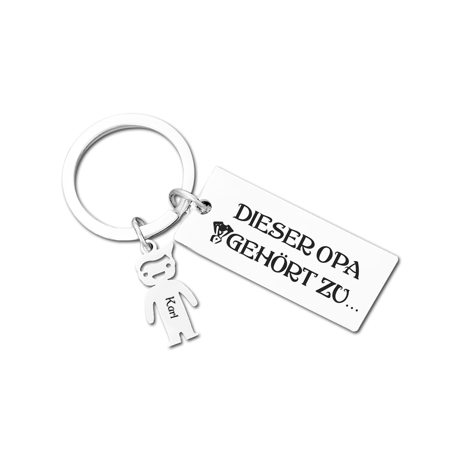 Personalisierbarer 1 Name Schlüsselanhänger-Dieser Opa gehört zu-Geschenk für Großvater