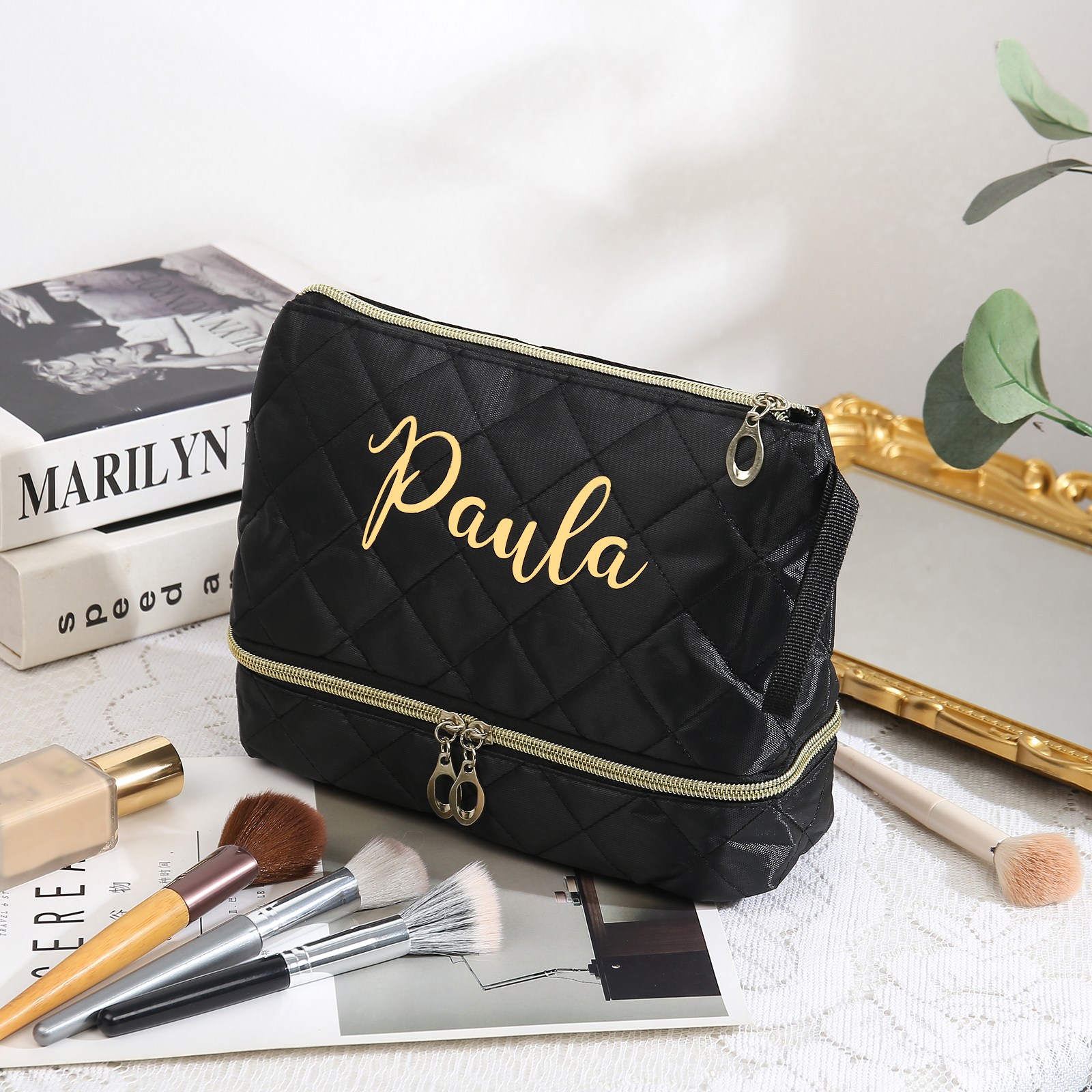 Personalisierter 1 Name Nylon Schminktasche