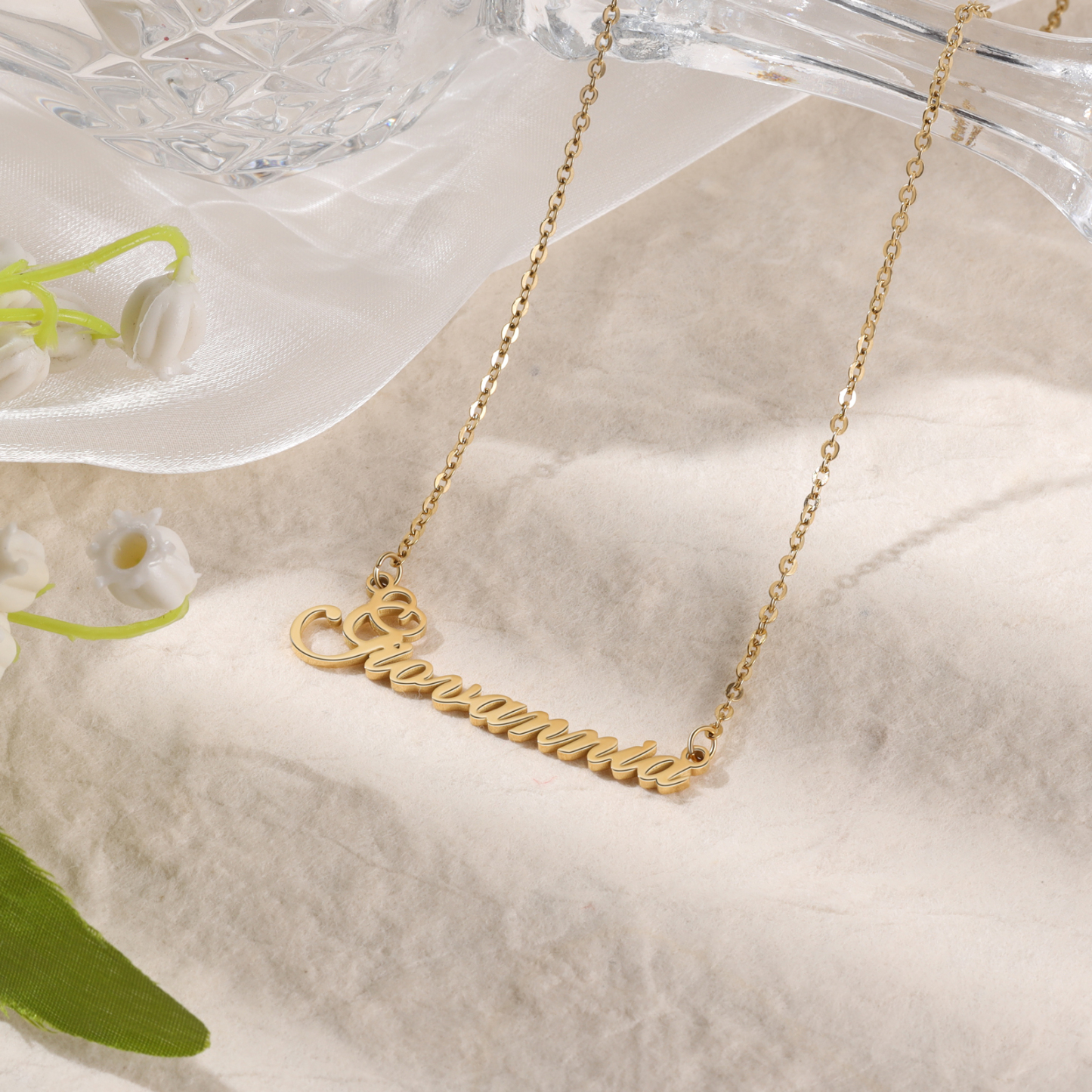 925 Sterling Silber Personalisierte 1 Namen Gravur Halskette-An Mein Patenkind-Geschenk mit Nachrichtenkarte