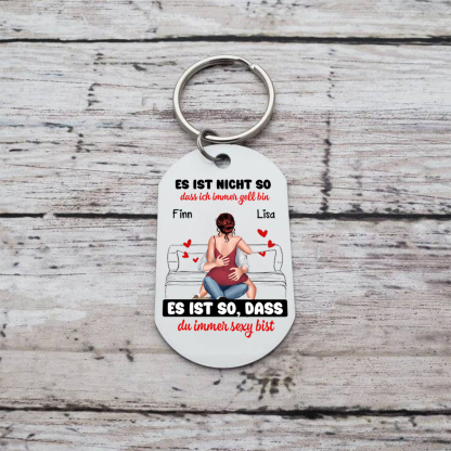 Personalisierte kreative Edelstahl Schlüsselanhänger für Paar