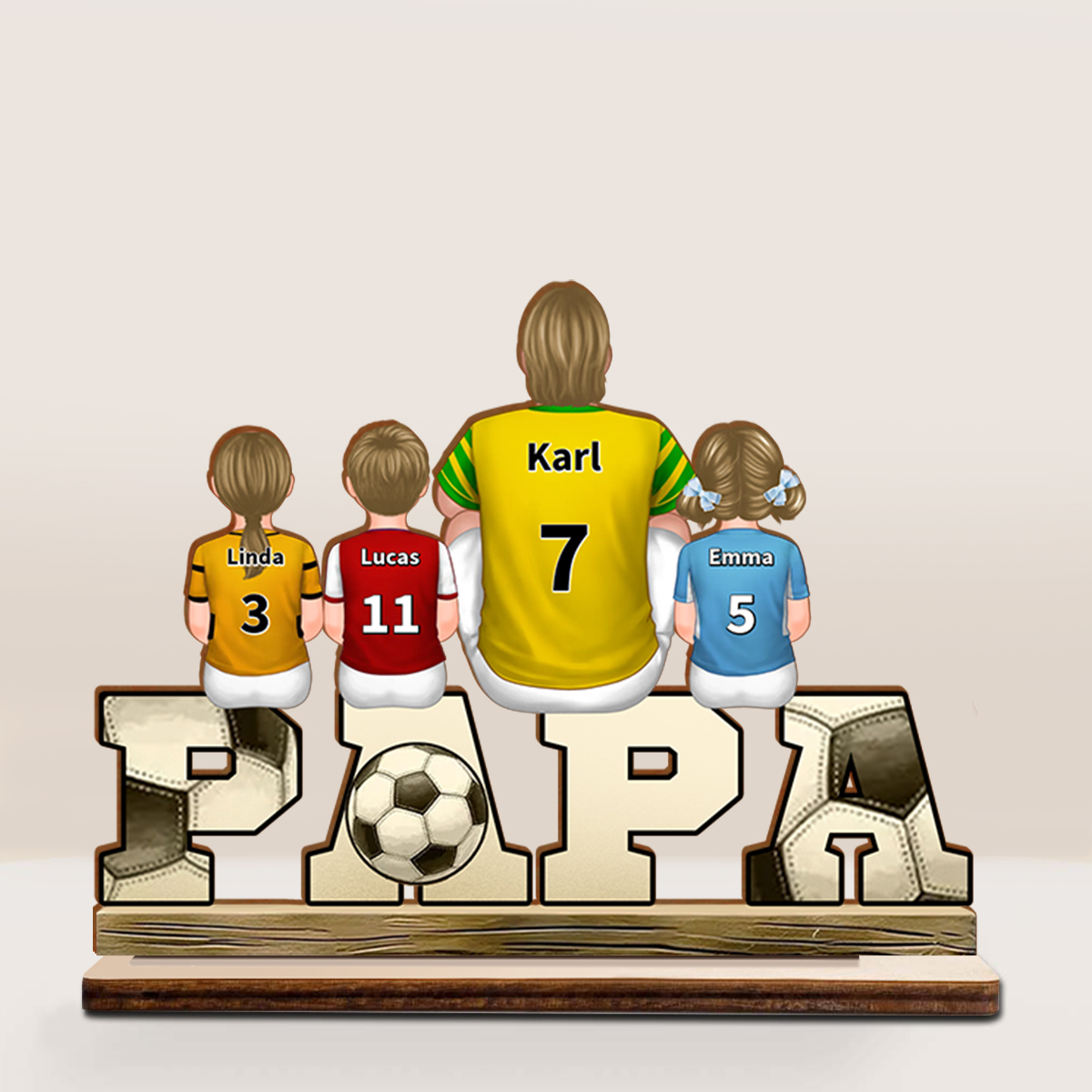 Holzornamente-Personalisierte Name & Muster-Geschenk für Vater