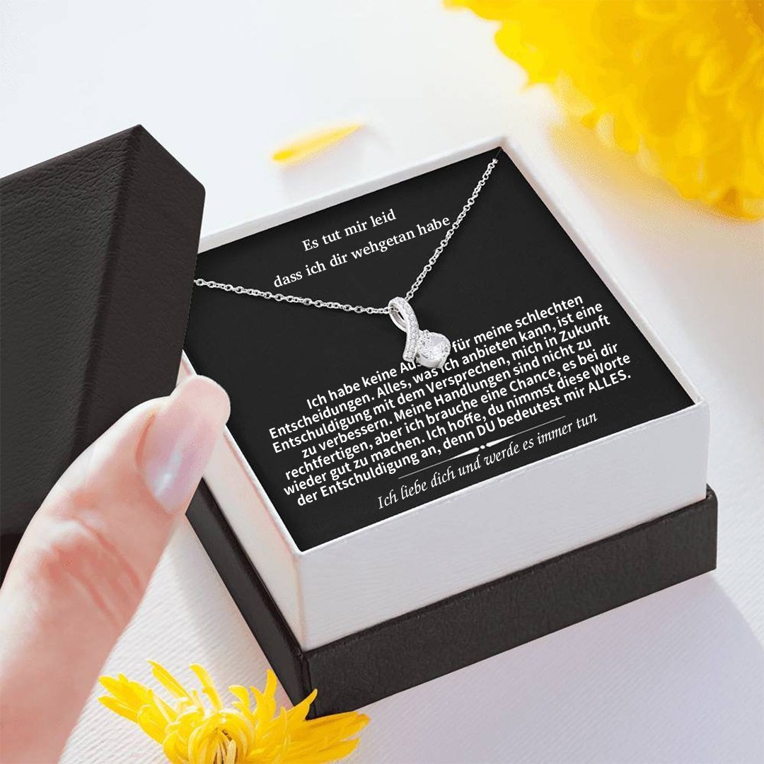 925 Sterling Silber- Ich Brauche Eine Chance-Geschenk mit Nachrichtenkarte-Entschuldigungsgeschenk