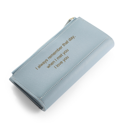 Frauen Lang Personalisierte Foto Geldbörse Gravierte Brieftasche