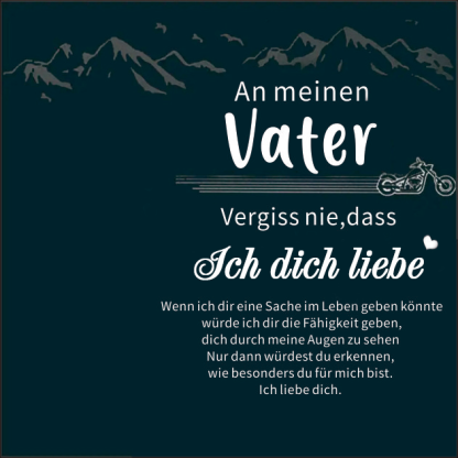 Personalisiertes 6 Namen Perlen Leder Armband-An Meinen Vater- Geschenk mit Nachrichtenkarte