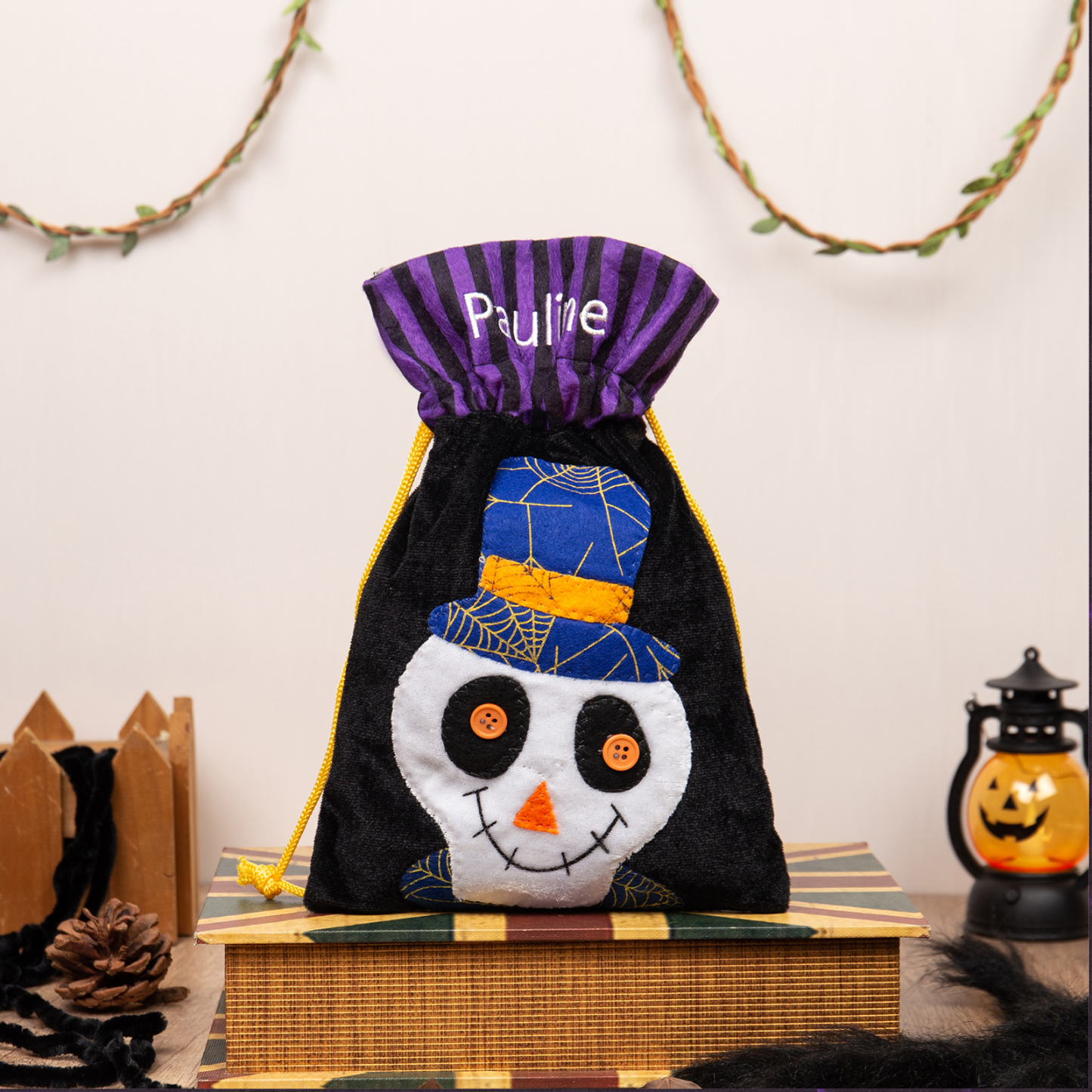 Personalisierter Name Halloween Tasche Süßes Oder Saures Süßigkeiten Tasche 