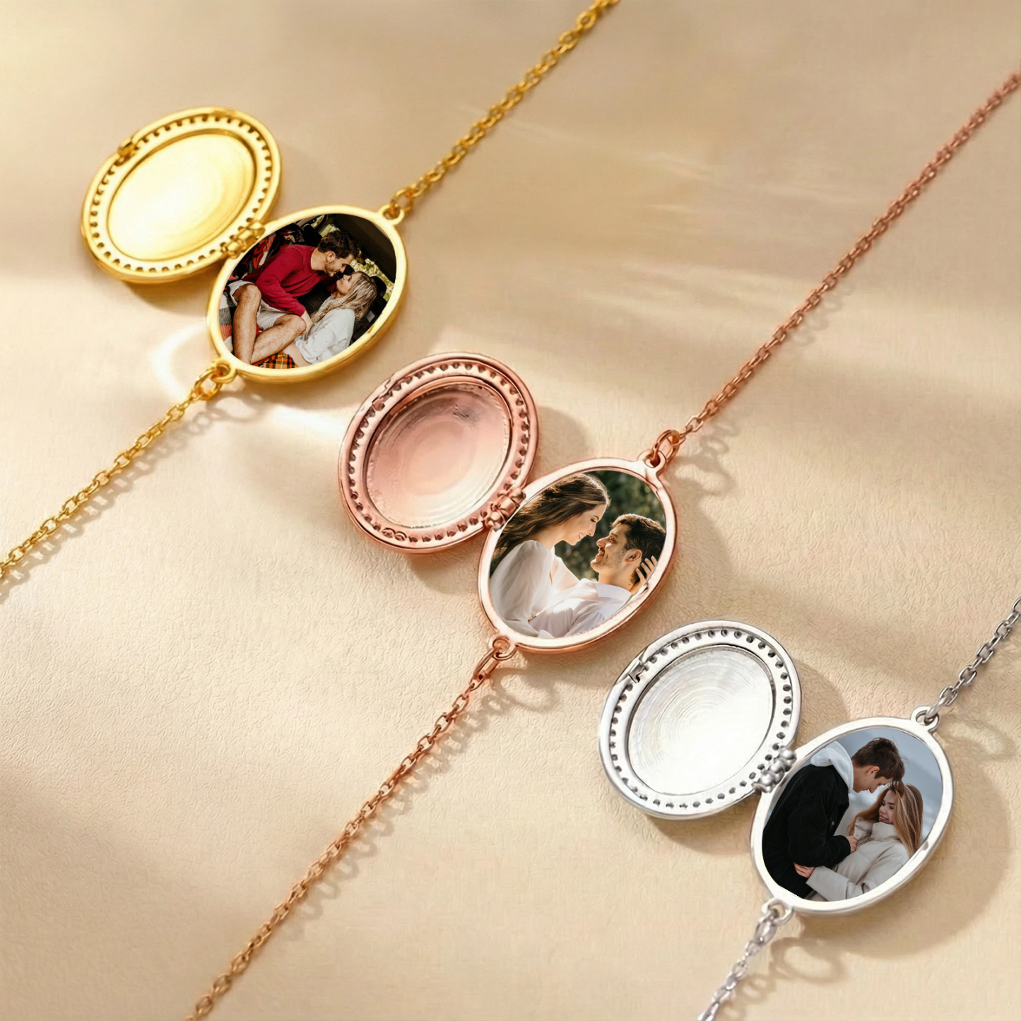 Personalisierbares Foto-Medaillon-Armband für Damen