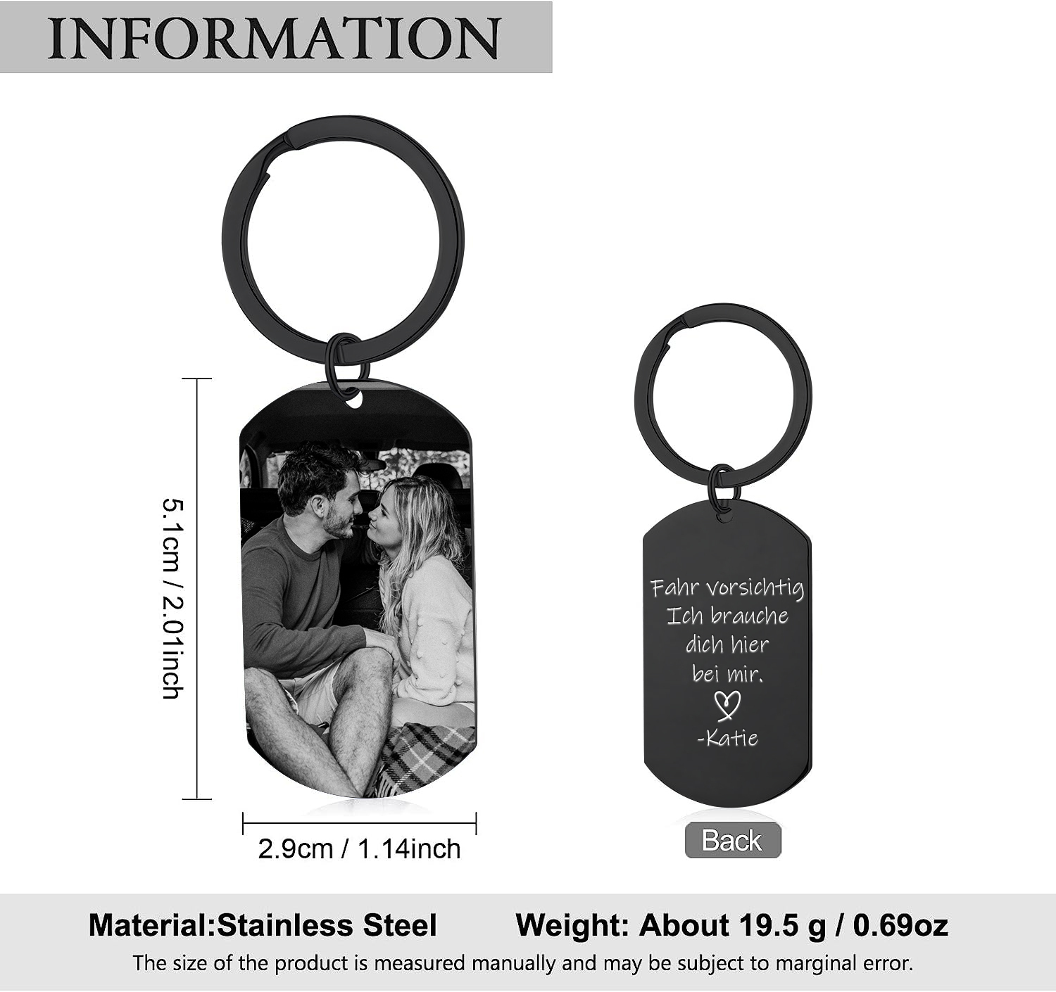 Personalisierter 1 Name & Geburtsblume & Foto Geldbörse & Foto & Name Schlüsselanhänger Geschenkpackung Geschenkset mit Karte für Frau Freundin