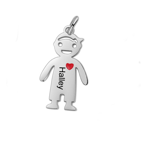 Personalisierter 1 Name Katzen und Hunde/Mädchen und Jungen Charm Schlüsselanhänger/ Schutzengel 