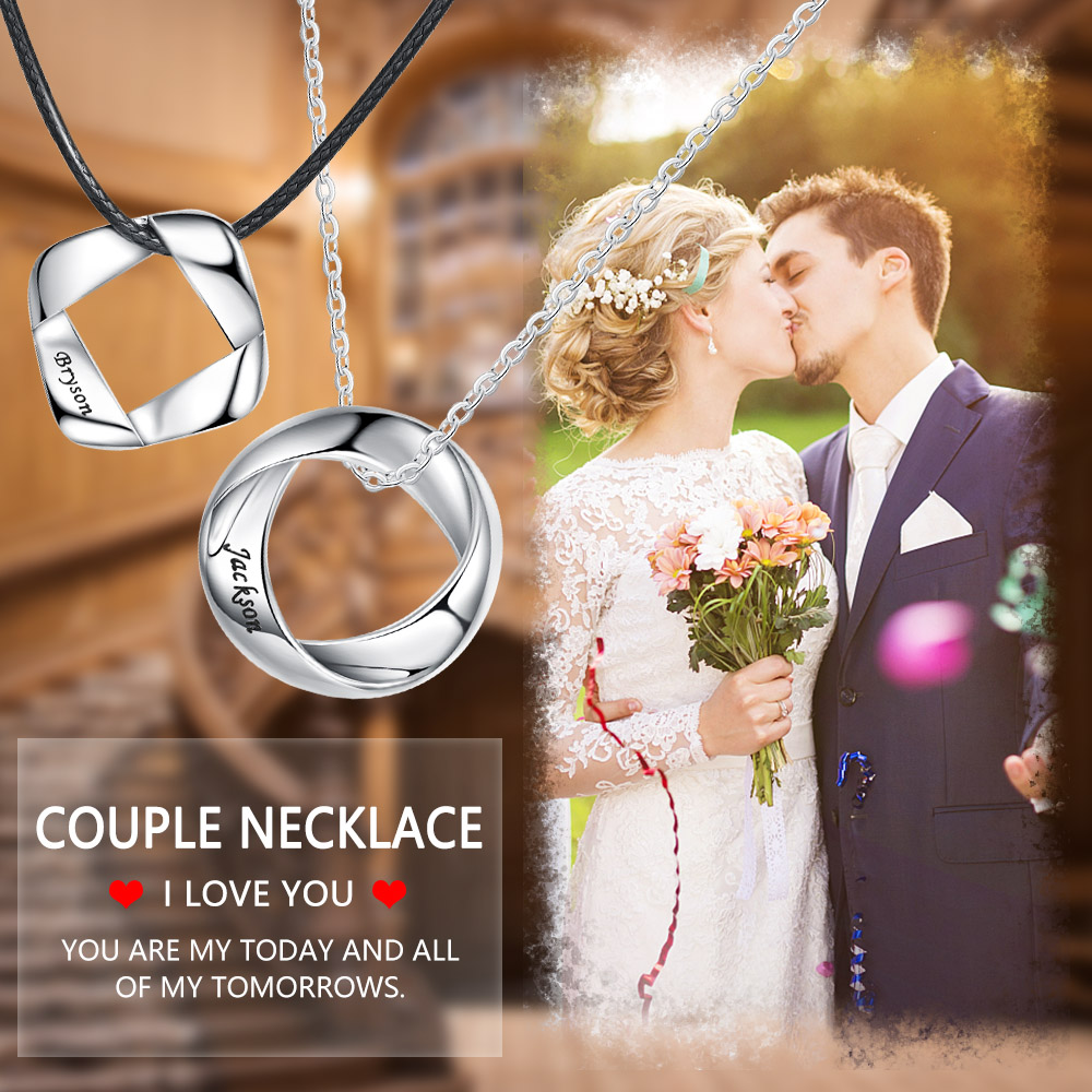 Paar Halskette mit personalisiertem Schriftzug