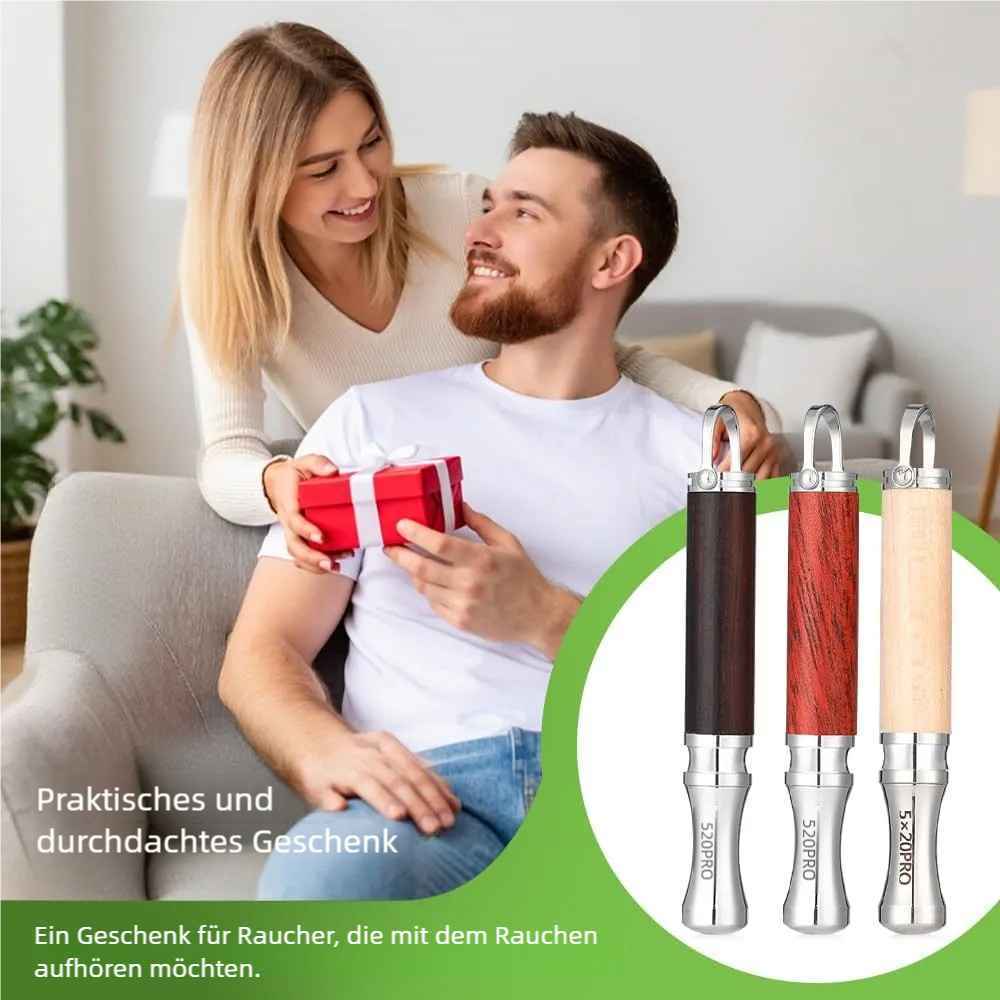 Halskette mit Atemanhänger aus Holz zur Angstlinderung und zum Rauchstopp